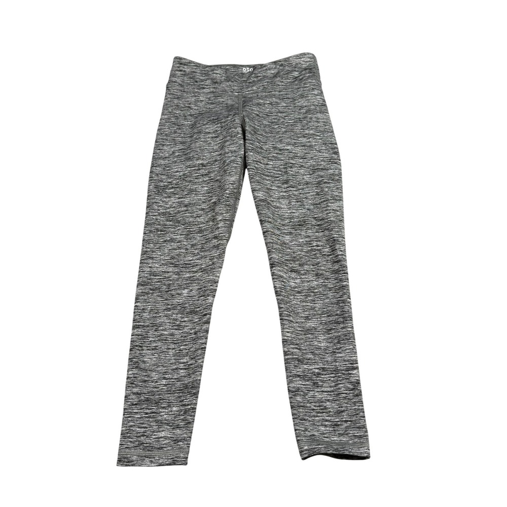 DSG Girls S 8-9 Leggings Gray Space Dye Cold Weather Compression Athletic Tights